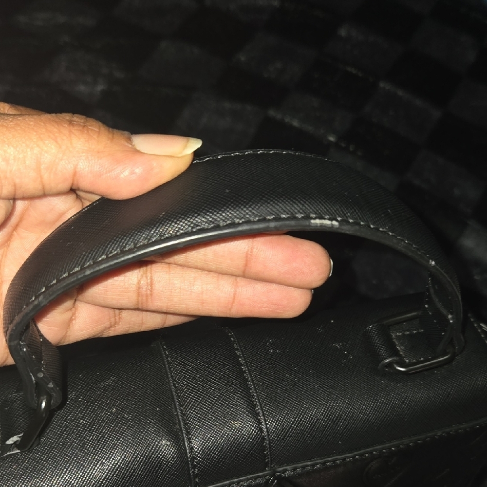 Aldo Black Satchel with Embossed Design - Picture 5 of 10